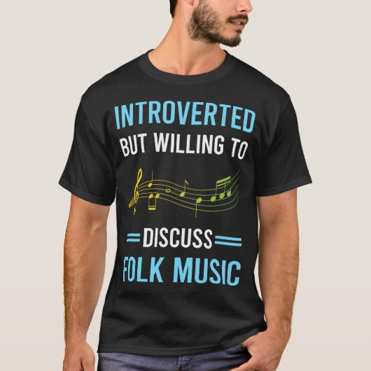 Introverte Folk Muziek T-shirt (Voorkant)