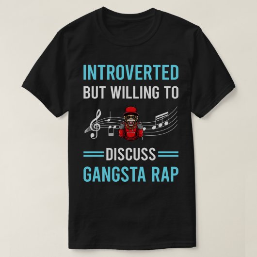 Introverte Gangsta Rap rapper T-shirt (Design voorkant)