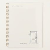 Introverte gave rustige eenzaamheid gesloten deur planner (Voorkant)