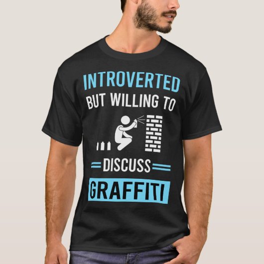 Introverte graffiti t-shirt (Voorkant)