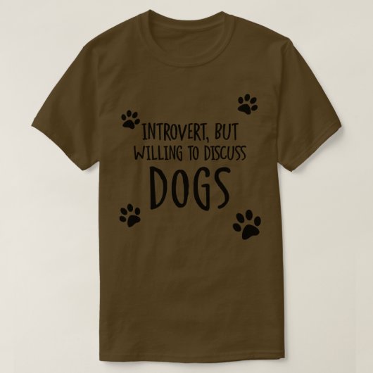 Introverte honden t-shirt (Design voorkant)