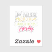 Introverte Humor Sticker (Vel)