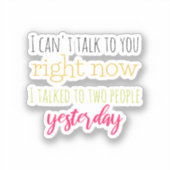 Introverte Humor Sticker (Voorkant)