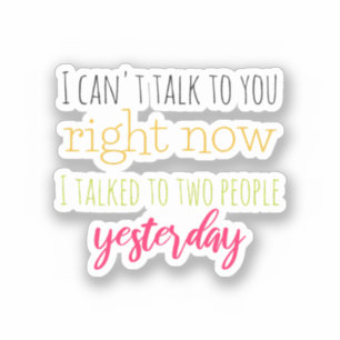 Introverte Humor Sticker