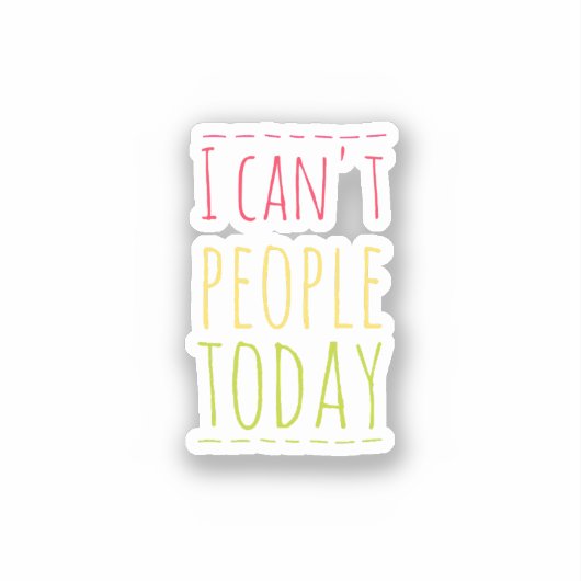 Introverte Humor Sticker (Voorkant)