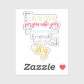 Introverte Humor Sticker (Vel)