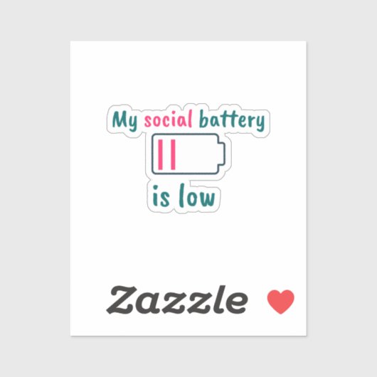 Introverte Humor Sticker (Vel)