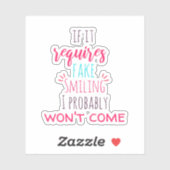 Introverte Humor Sticker (Vel)