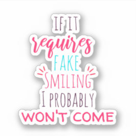 Introverte Humor Sticker