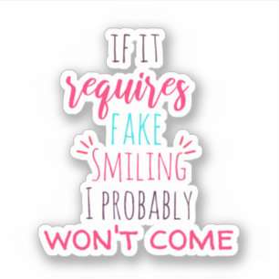 Introverte Humor Sticker