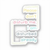 Introverte Humor Sticker (Voorkant)