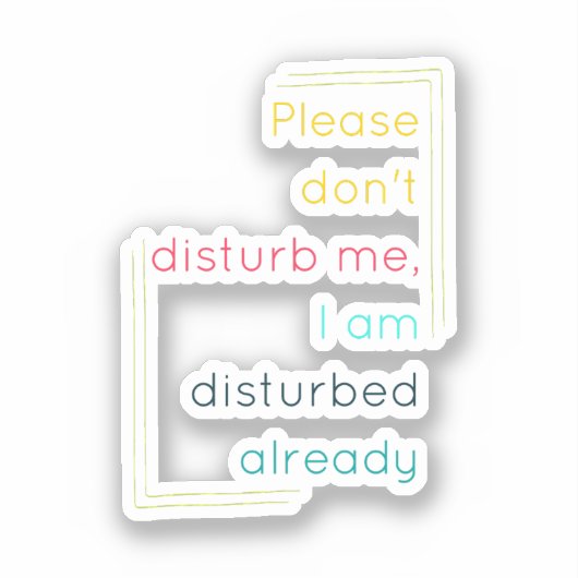 Introverte Humor Sticker (Voorkant)