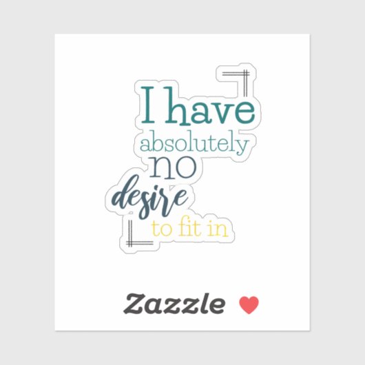 Introverte Humor Sticker (Vel)