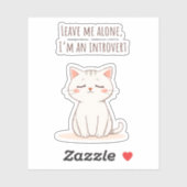 Introverte Kat Sticker (Vel)