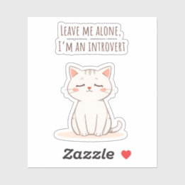 Introverte Kat Sticker