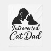 Introverte kater papa silhouet fleece deken - Co (Voorkant)