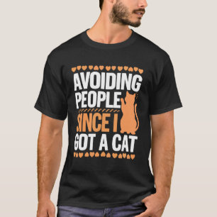 Introverte kattenliefhebber verlegenheid Meow huis T-shirt
