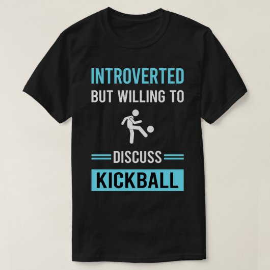 Introverte kickball t-shirt (Design voorkant)