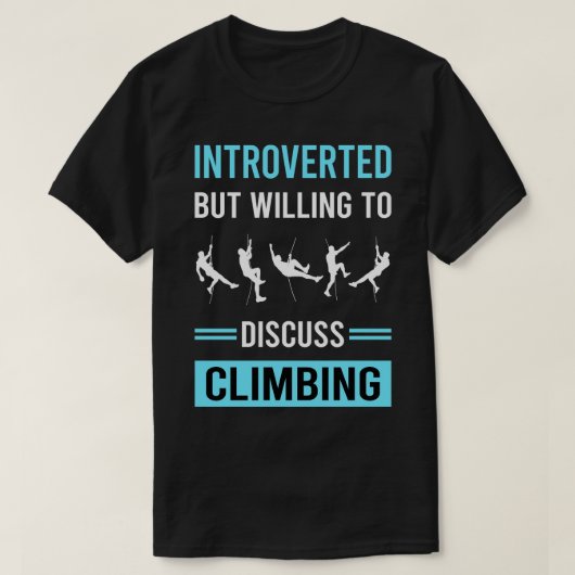 Introverte klimmer t-shirt (Design voorkant)