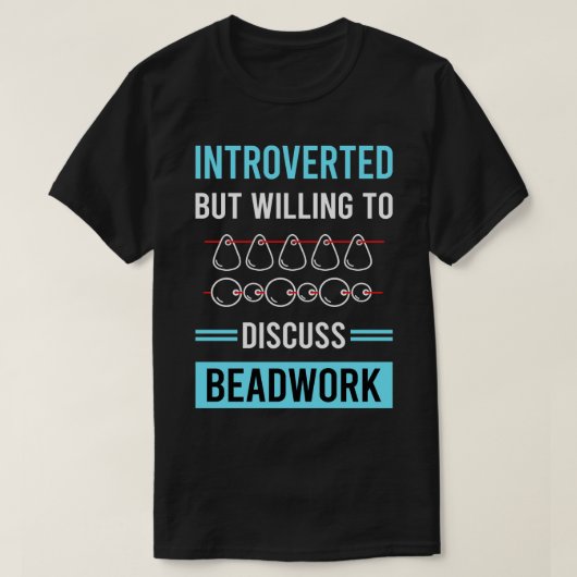 introverte kralen t-shirt (Design voorkant)