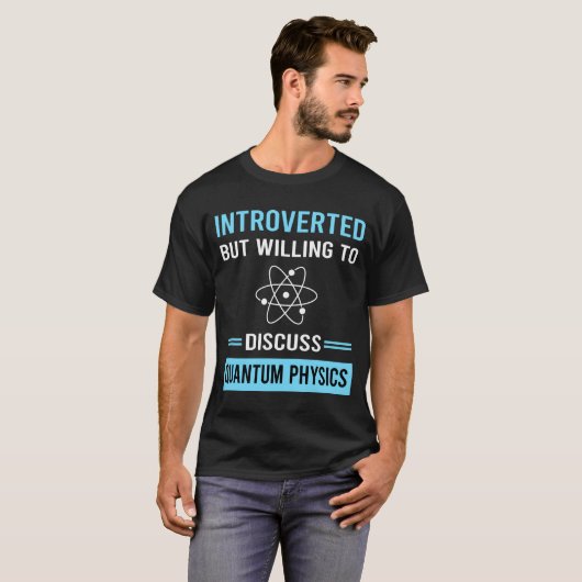 Introverte kwantumfysica t-shirt (Voorkant volledig)