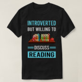 Introverte leesboeken t-shirt (Design voorkant)
