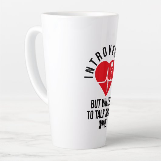 Introverte maar bereid om over de Mok van wijn te (Linkerhoek)