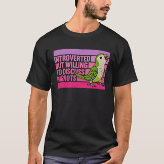Introverte maar papegaaien Groene Monniksparkiet Q T-shirt