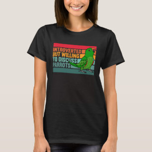 Introverte maar papegaaien mannelijke eclectus t-shirt