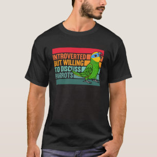 Introverte maar papegaaien Sinaasappel gevleugelde T-shirt