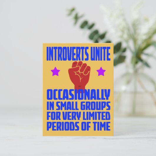 introverte mensen verenigen briefkaart (Staand voorkant)