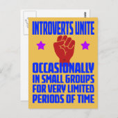 introverte mensen verenigen briefkaart (Voorkant / Achterkant)