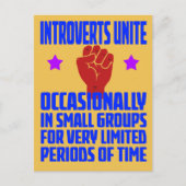 introverte mensen verenigen briefkaart (Voorkant)
