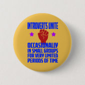 introverte mensen verenigen ronde button 5,7 cm (Voorkant)