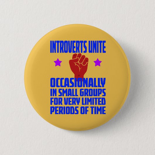 introverte mensen verenigen ronde button 5,7 cm (Voorkant)
