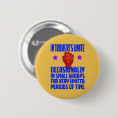 introverte mensen verenigen ronde button 5,7 cm (Voorkant /achterkant)