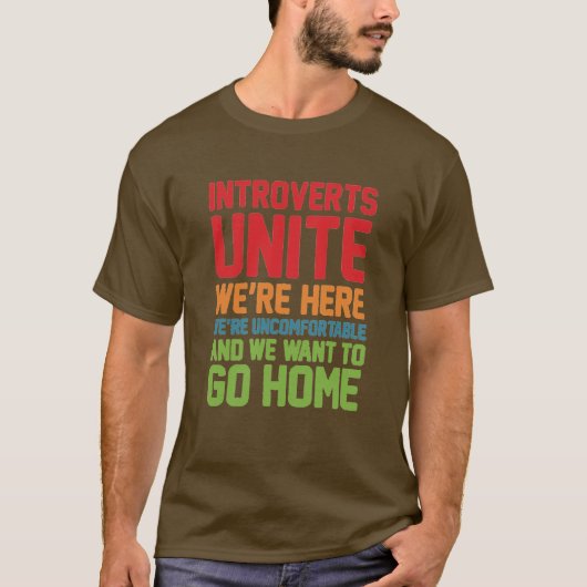introverte mensen verenigen... t-shirt (Voorkant)
