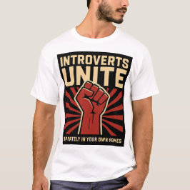 Introverte mensen verenigen zich apart in je eigen t-shirt