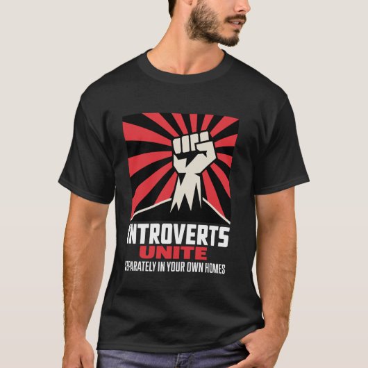 Introverte mensen verenigen zich t-shirt (Voorkant)