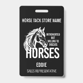 Introverte paarden grappige zadelspeciaalzaak verk badge