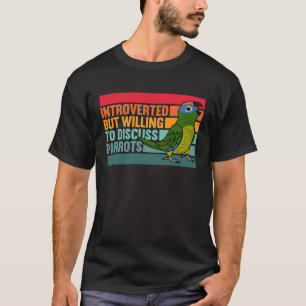 Introverte papegaaien met perzikvormige conure t-shirt