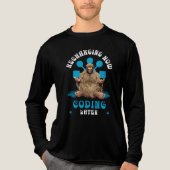 Introverte programmeur die later codeert en zich n Tri-Blend shirt (Voorkant volledig)
