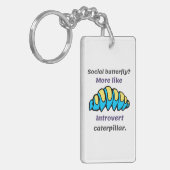 Introverte rupsen, geen vlinders sleutelhanger (Voorkant Links)
