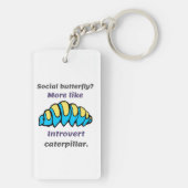 Introverte rupsen, geen vlinders sleutelhanger (achterkant)