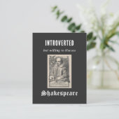 Introverte Shakespeare Literatuur Drama Grappig Briefkaart (Staand voorkant)