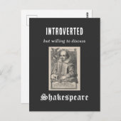 Introverte Shakespeare Literatuur Drama Grappig Briefkaart (Voorkant / Achterkant)
