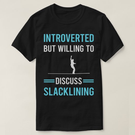 Introverte Slacklining Slackline Slackliner T-shirt (Design voorkant)