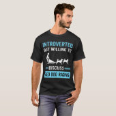 Introverte sleehond Races slee T-shirt (Voorkant volledig)