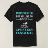 Introverte sprints racen t-shirt (Design voorkant)