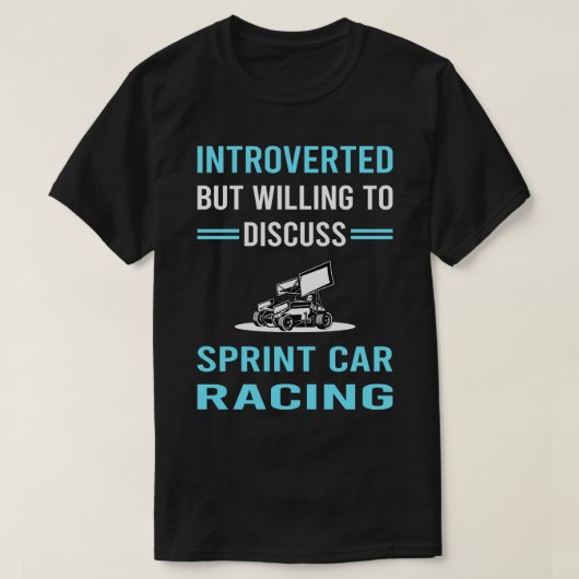 Introverte sprints racen t-shirt (Design voorkant)